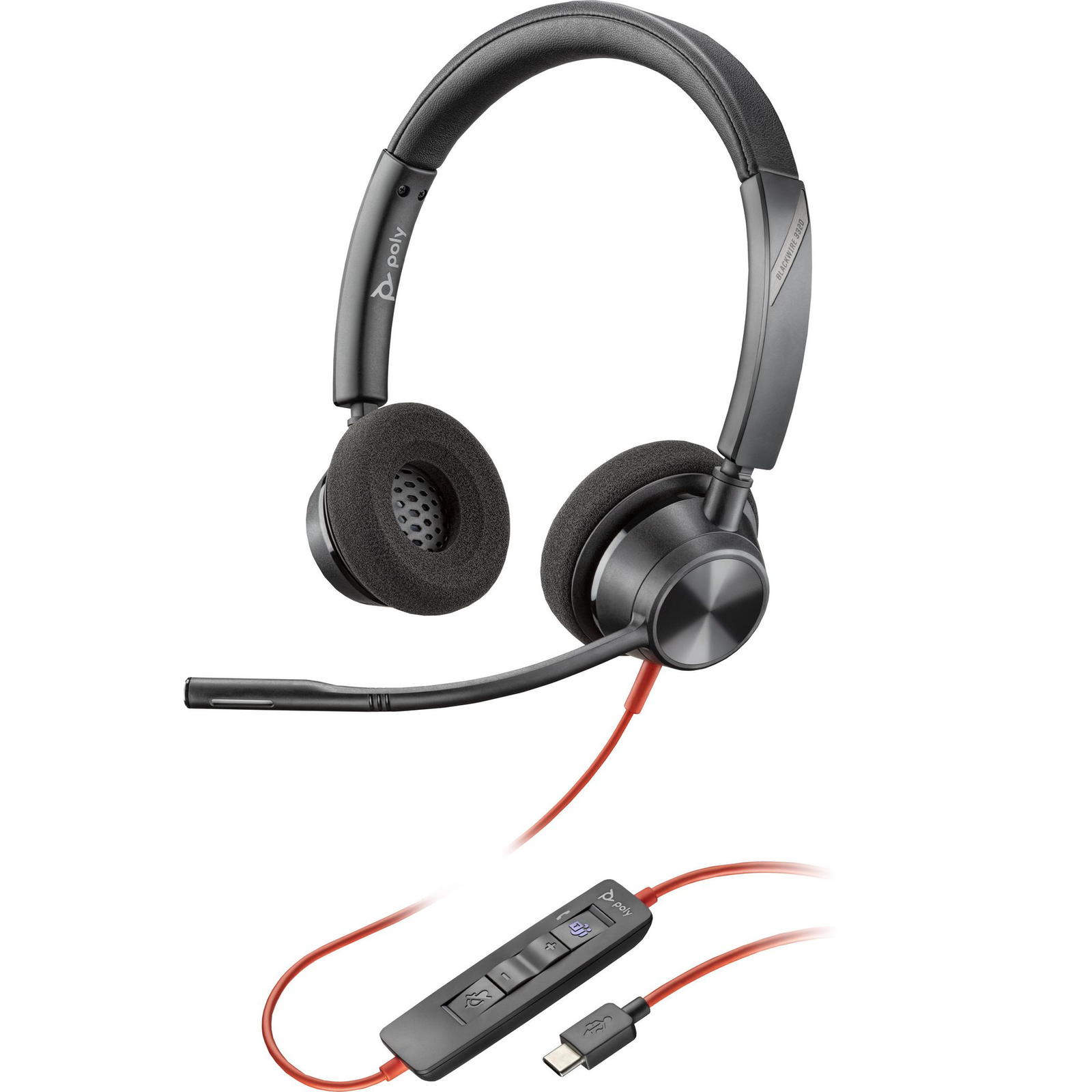 HPI Poly Headphones 76J19AA Blackwire 3320 Microsoft Teams Certified USB-C
