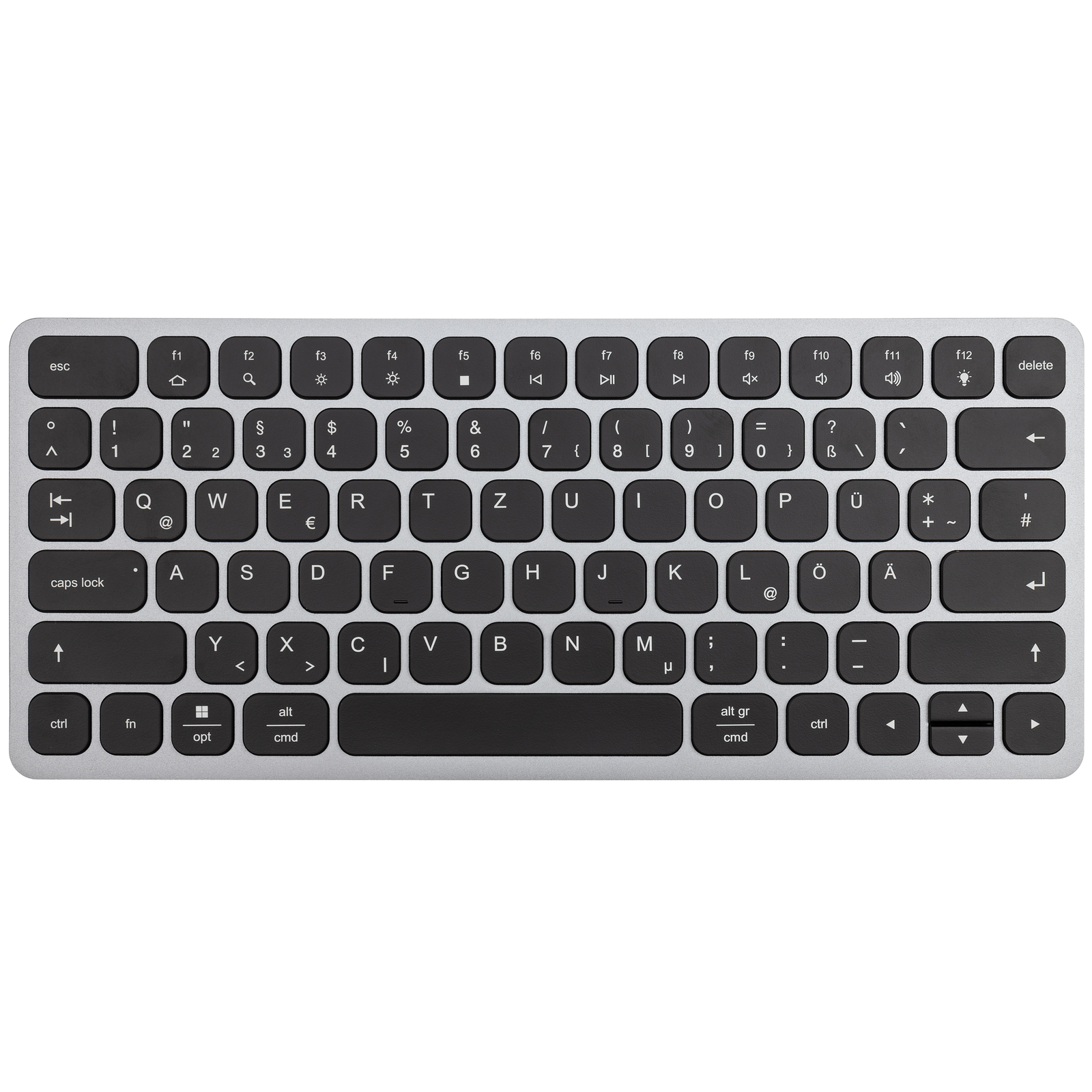 Axagon HMC-KB-GE, USB 5Gbps hub w. keyboard, HDMI 4K/60Hz, 3x USB-A, SD/mSD, audio, PD 100, German layout