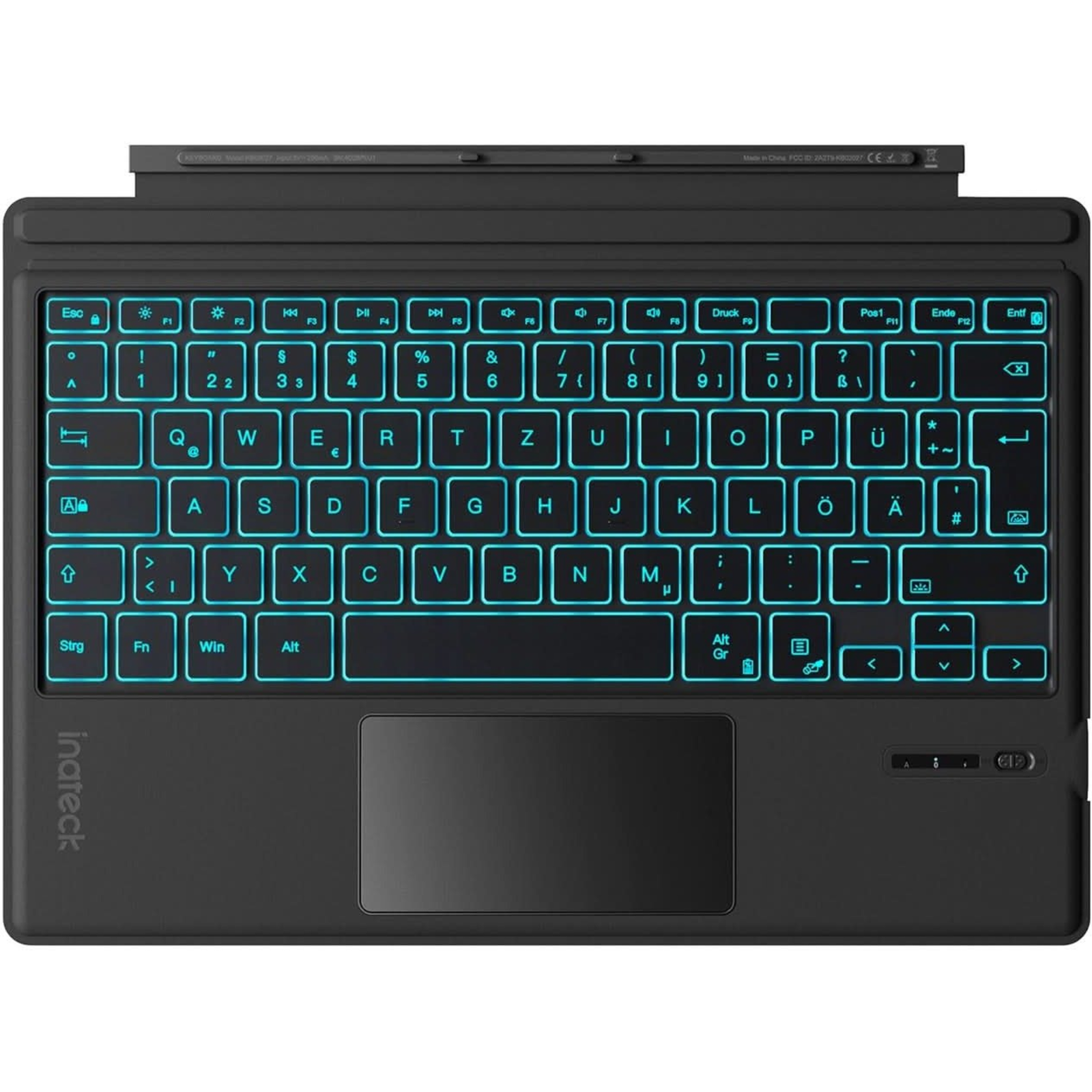 Inateck Keyboard for Surface GO QWERTZ, Black - Keyboard