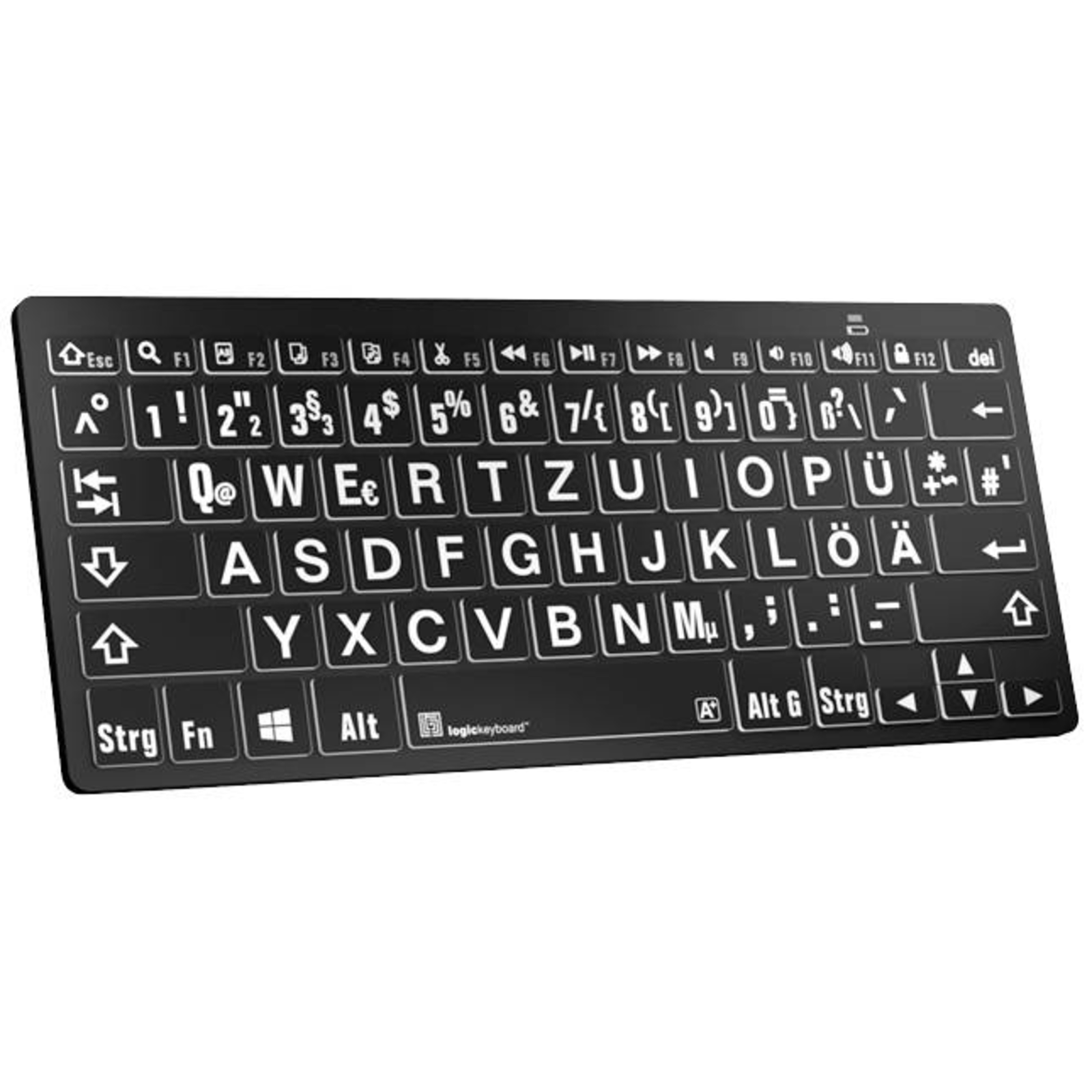 Logickeyboard LKB-LPWB-BTPC-DE Wireless Bluetooth QWERTZ Black