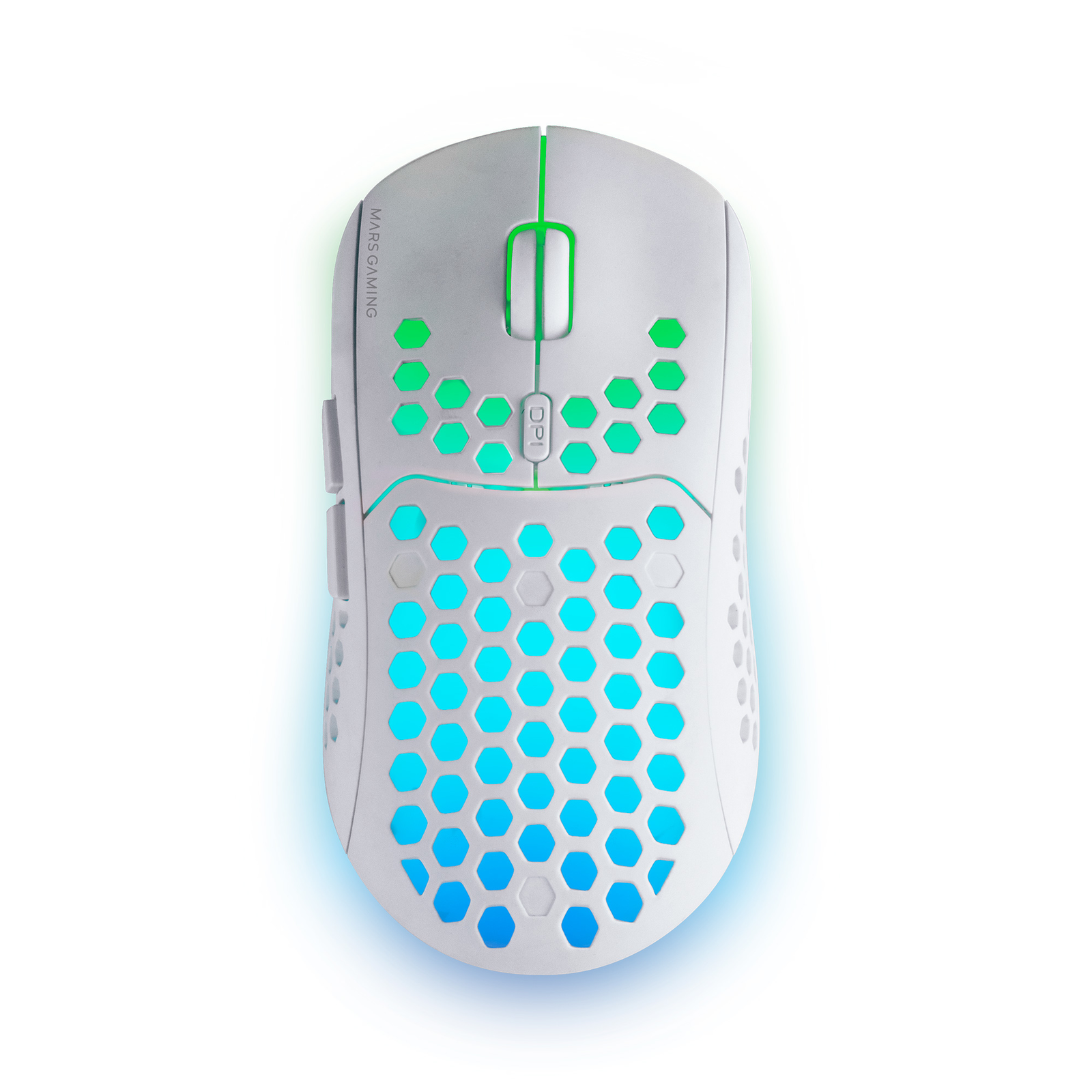 Mars Gaming MMW3W, Wireless Gaming Mouse, RGB Flow, Ultralight 79g, 3200DPI, White