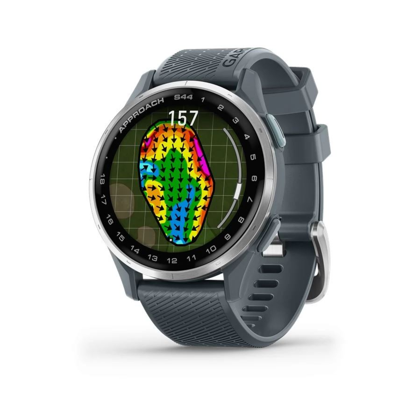 GARMIN Approach S44 GPS Golf Watch 1.2in AMOLED Silver Gray