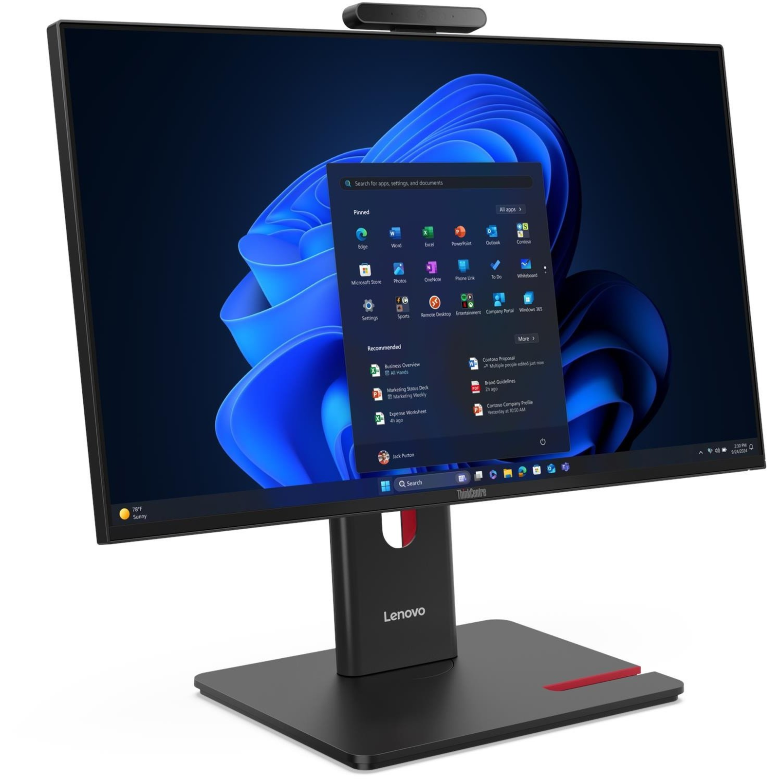 Lenovo ThinkCentre M70A G6 23.8in FHD IPS Core Ultra 5 225T 16GB 512GB AiO