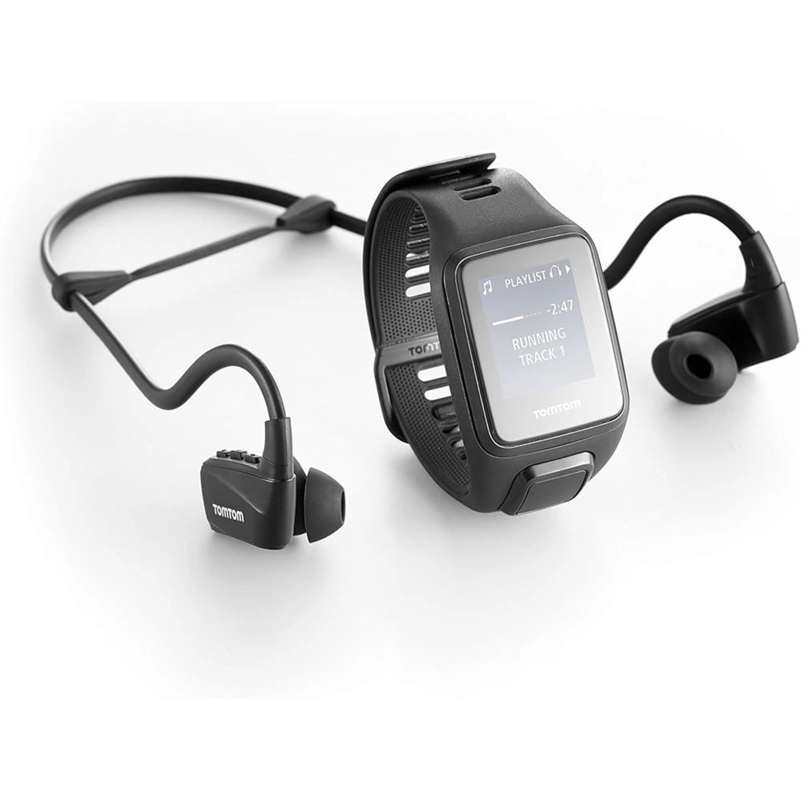 TomTom Spark 3 Cardio + Music GPS Fitness Smartwatch + Headset Black Size L 145-206mm