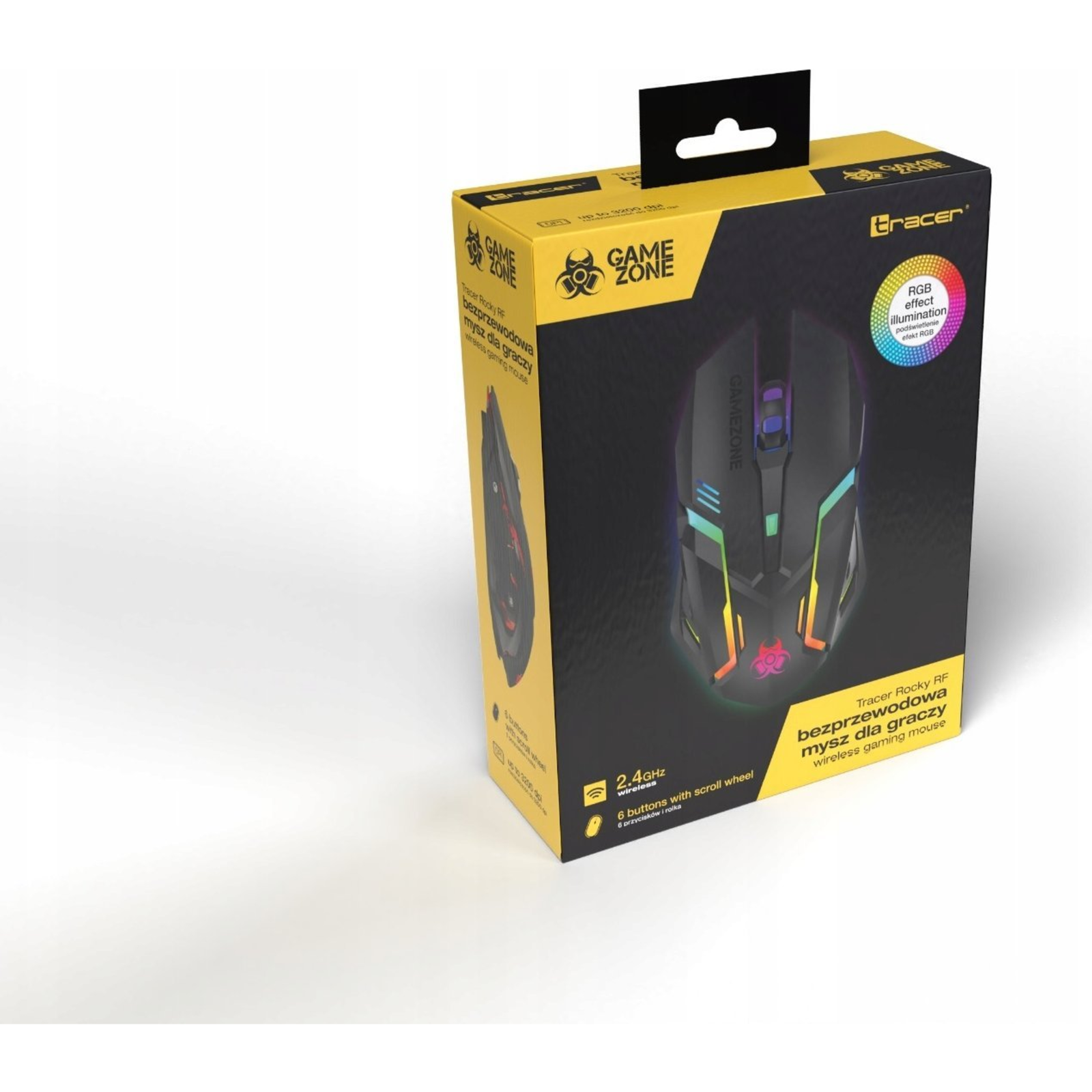 Tracer GameZone Rocky RF NANO Gaming Mouse Wireless 3200 DPI RGB Black