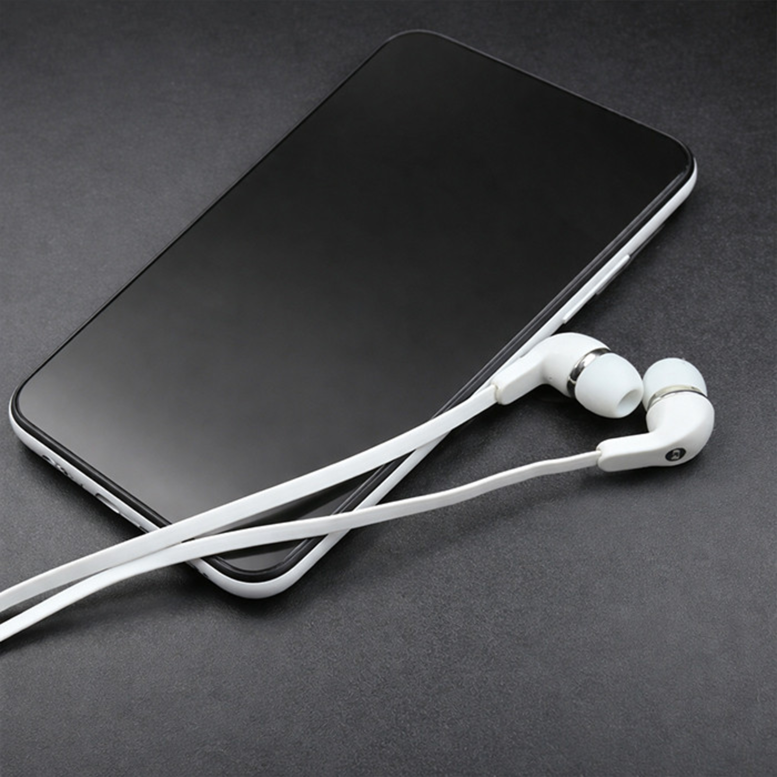 Qoltec In-Ear Headphones with Microphone White
