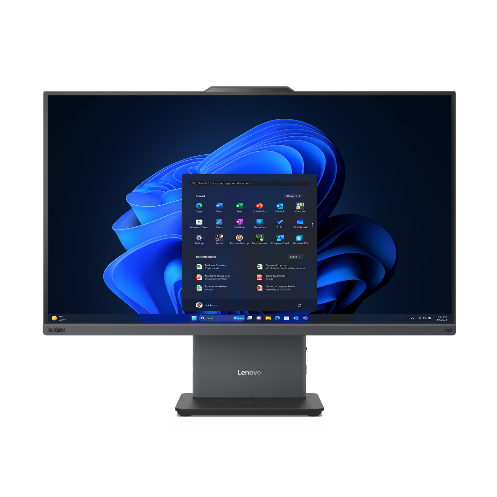Lenovo ThinkCentre Neo 55a 24 Gen 6 AMD Ryzen 5 220 All-in-one with Monitor 3.2 GHz