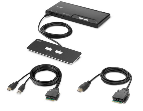 2-PORT SINGLE HEAD HDMI MODULAR - SECURE KVM SWITCH PP4.0 W/REMOTE