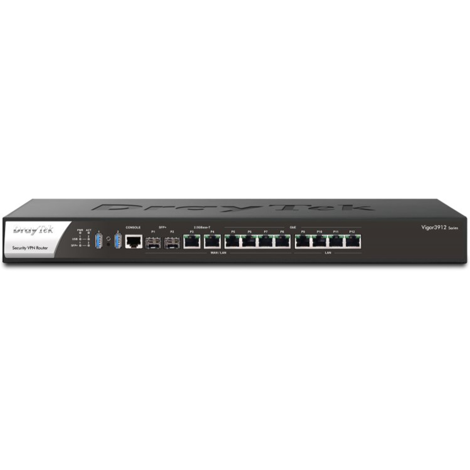 DrayTek router Vigor 3912S 2x 10G/1G SFP+ 2x 2.5G/1G/100M/10M 4x 1G/100M/10M Ethernet