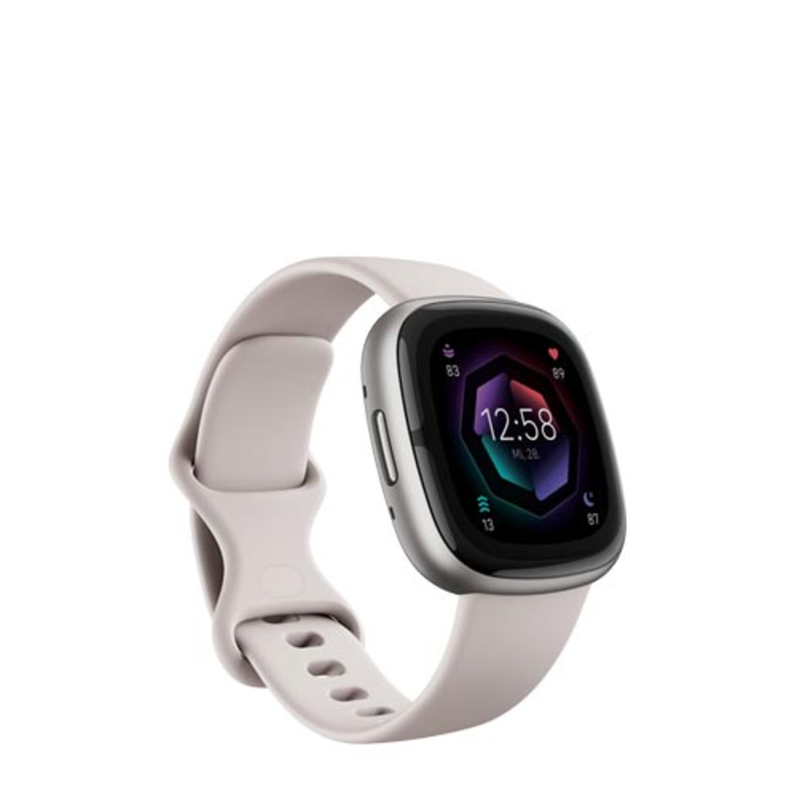 Fitbit Sense 2 Watch Moon White Aluminium in Platinum FB521SRWT