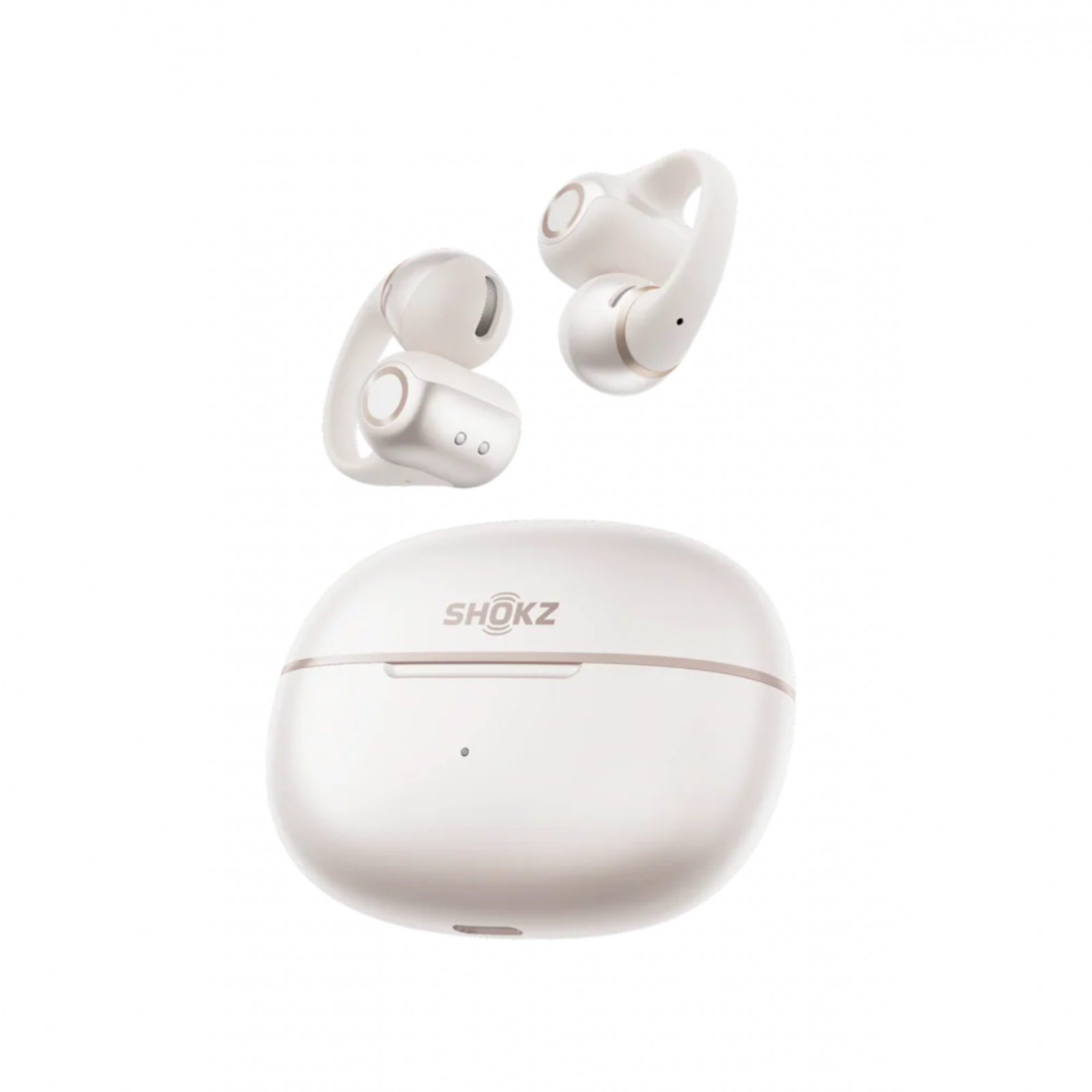 Shokz OpenDots 2 Headphones Wireless Ear Clip Calls/Music/Sport/Everyday Bluetooth White