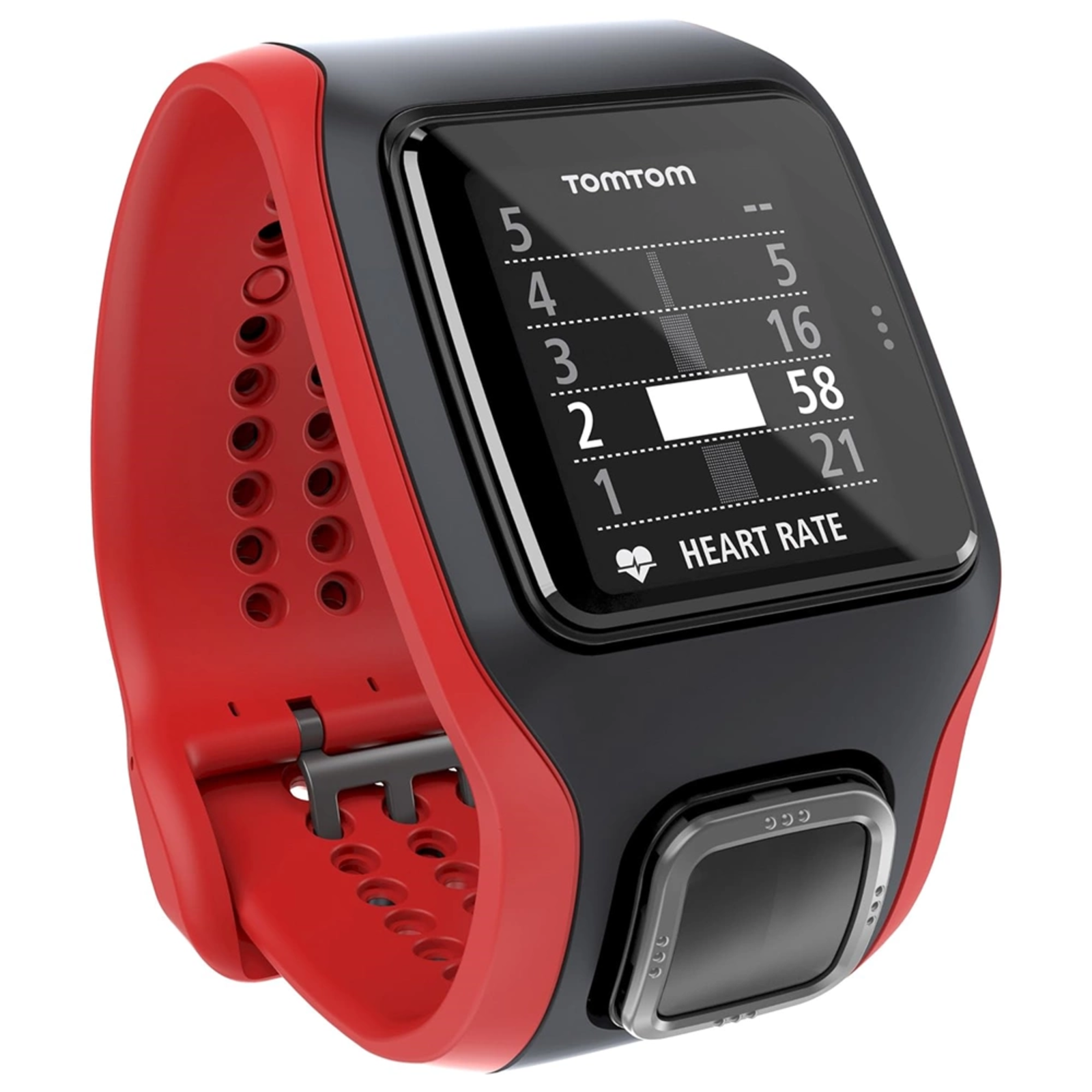 TomTom Multi-Sport Cardio GPS Smartwatch Black-Red