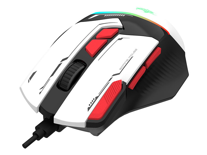 Tracer 47840 Spectra Gaming Mouse, White/Black/Red With RGB