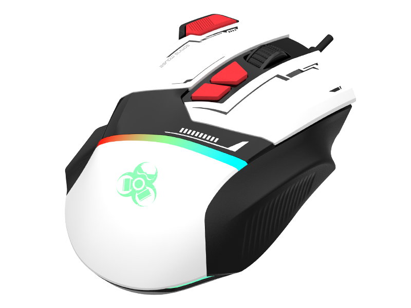 Tracer 47840 Spectra Gaming Mouse, White/Black/Red With RGB
