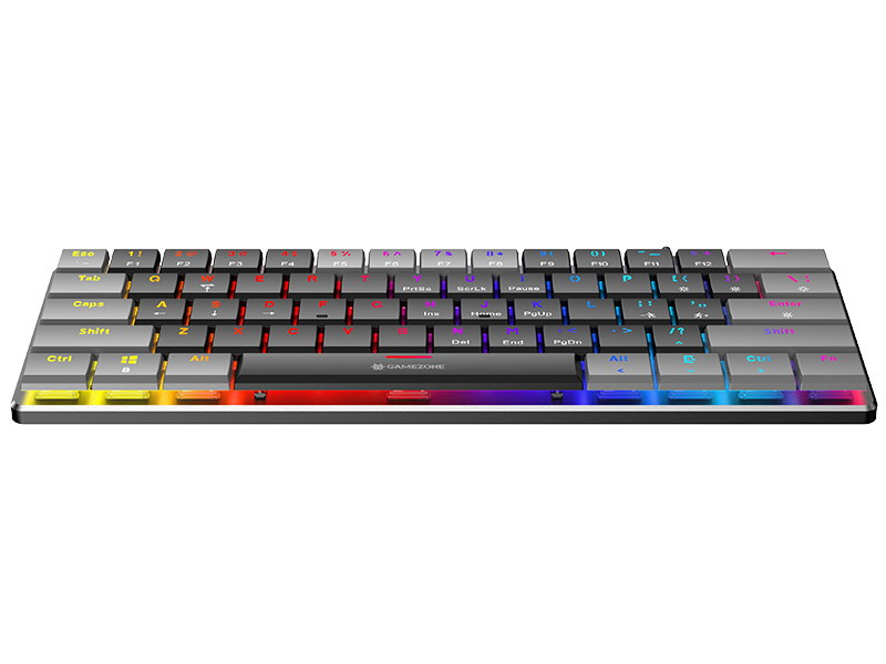 Tracer 47869 Gamezone KEYLO 61 (Low Profile) USB Mechanical Keyboard, Black/Grey With RGB