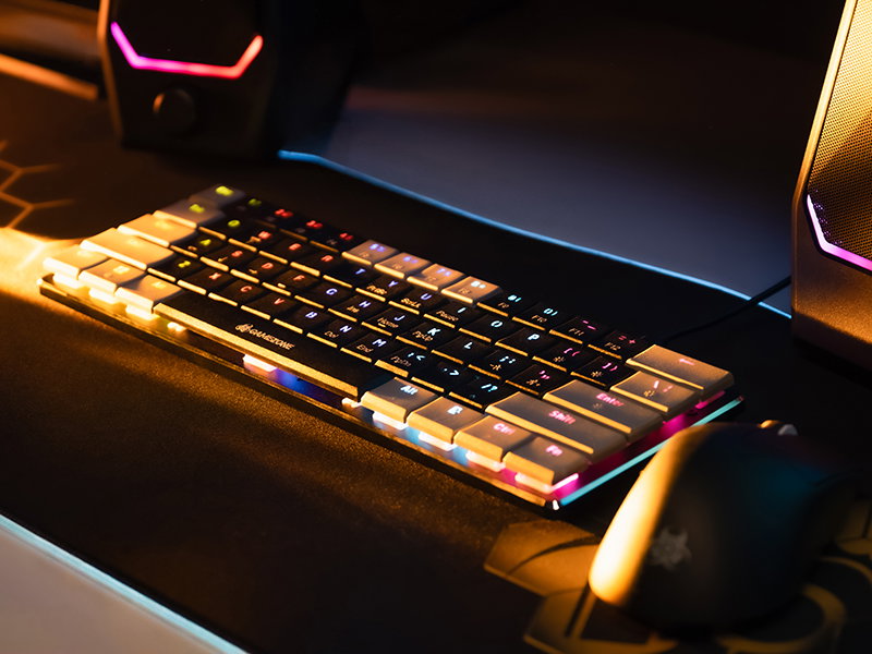 Tracer 47869 Gamezone KEYLO 61 (Low Profile) USB Mechanical Keyboard, Black/Grey With RGB