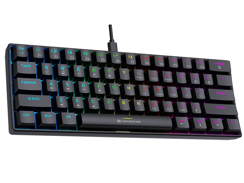 Tracer 47872 Gamezone CLAWS 61 USB Mechanical Keyboard, Black With RGB