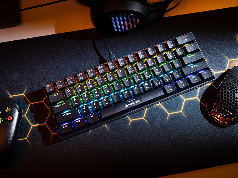 Tracer 47872 Gamezone CLAWS 61 USB Mechanical Keyboard, Black With RGB