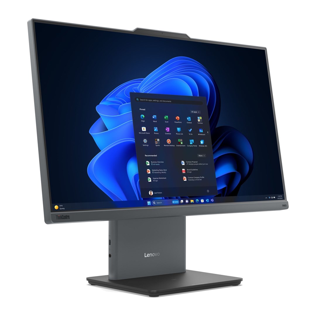 Lenovo ThinkCentre neo 50a G5 All-in-One, Core 7 240H, 23.8 FHD Touch IPS (250 nits, AG), 16GB DDR5, 5200 SSD 1TB, Integrated Intel Graphics, 5.0MP webcam, Windows 11 Pro, Luna Grey, 3-year OnSite warranty + Lenovo ACC_PARTS Kensington K64467M-M1 adapter