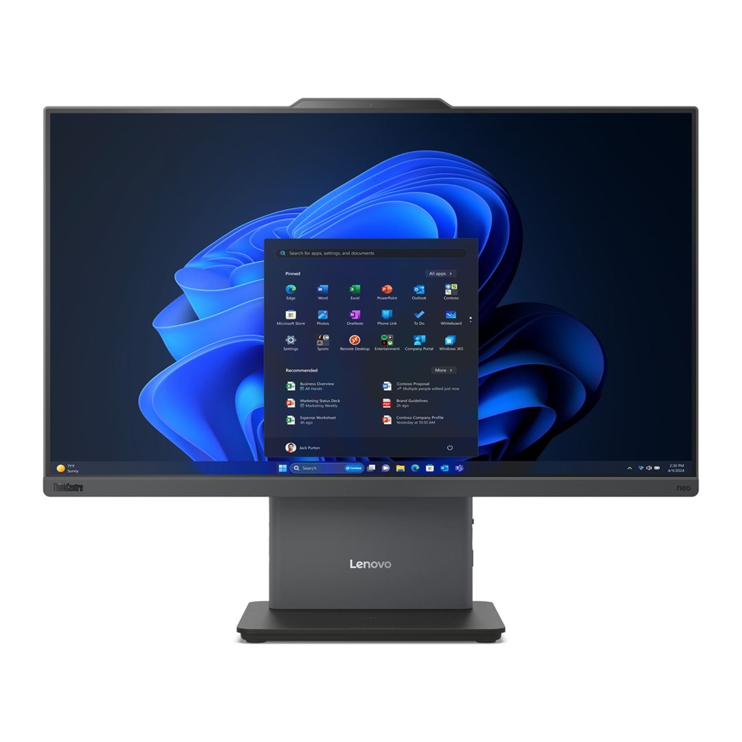 Lenovo ThinkCentre neo 50a G5 All-in-One, Core 7 240H, 23.8 FHD Touch IPS (250 nits, AG), 16GB DDR5, 5200 SSD 1TB, Integrated Intel Graphics, 5.0MP webcam, Windows 11 Pro, Luna Grey, 3-year OnSite warranty + Lenovo ACC_PARTS Kensington K64467M-M1 adapter