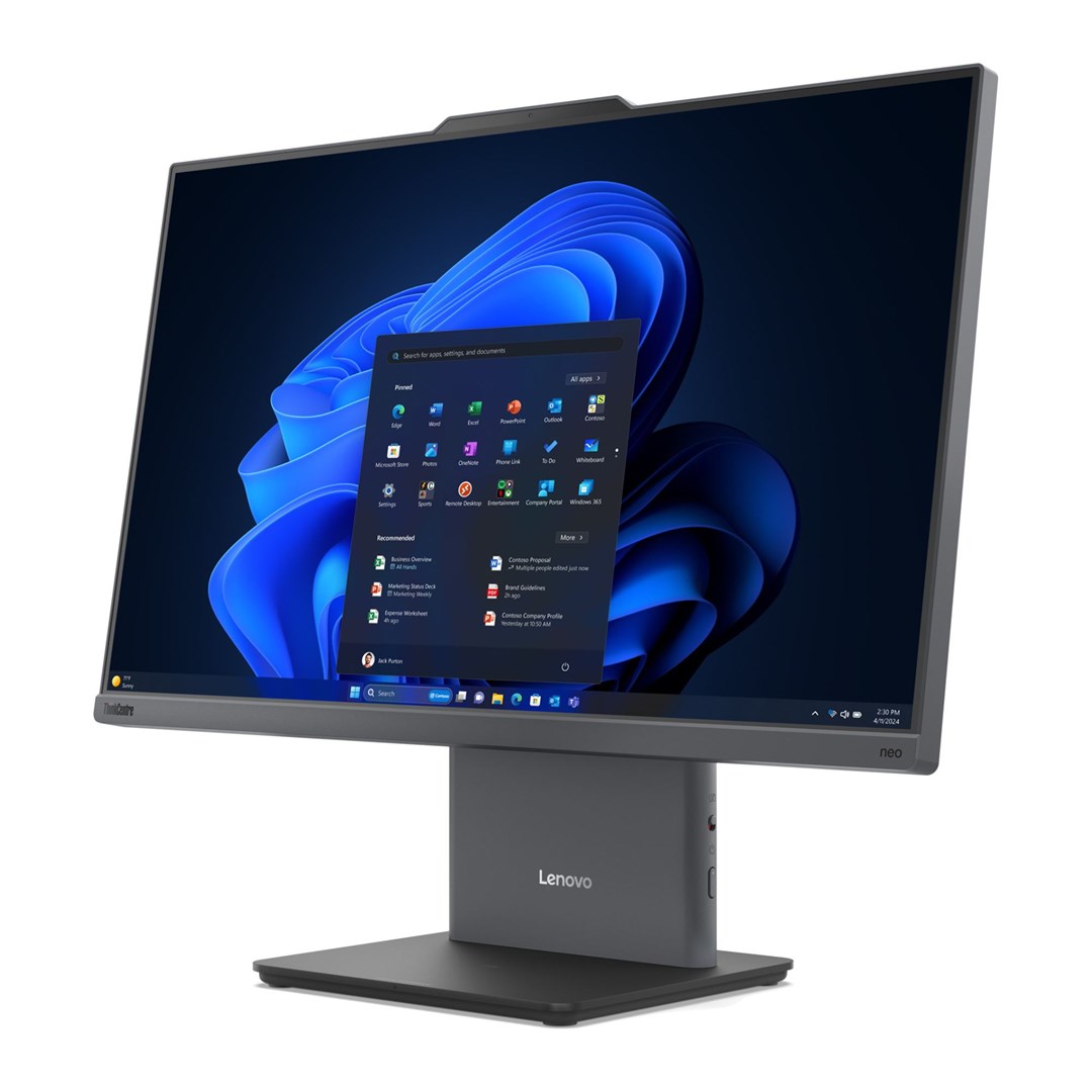 Lenovo ThinkCentre neo 50a G5 All-in-One, Core 7 240H, 23.8 FHD Touch IPS (250 nits, AG), 16GB DDR5, 5200 SSD 1TB, Integrated Intel Graphics, 5.0MP webcam, Windows 11 Pro, Luna Grey, 3-year OnSite warranty + Lenovo ACC_PARTS Kensington K64467M-M1 adapter