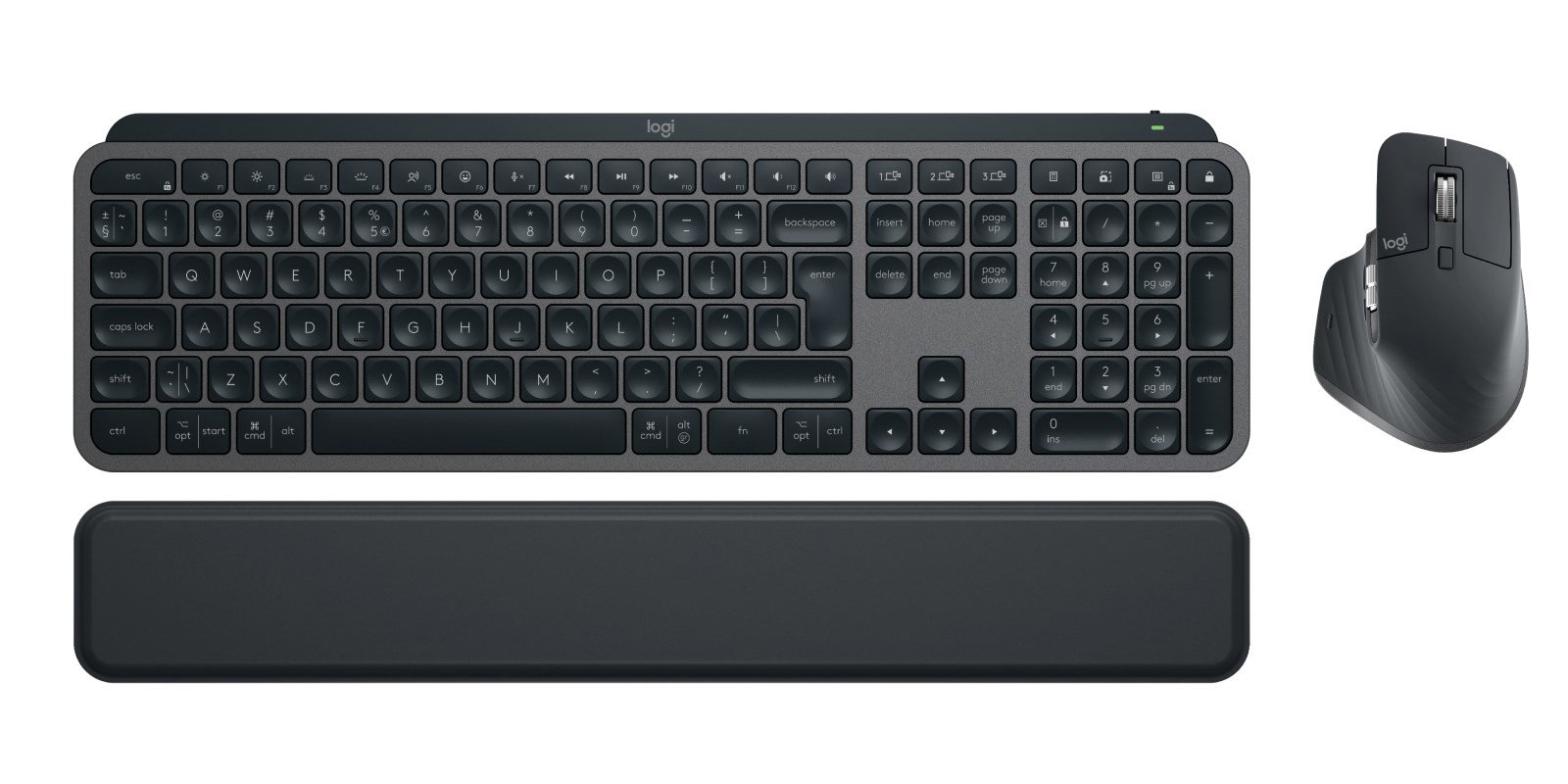 Logitech Master MX Keys Combo for Bussiness keyboard Mouse included Office RF Wireless + Bluetooth QWERTY US International Graphite