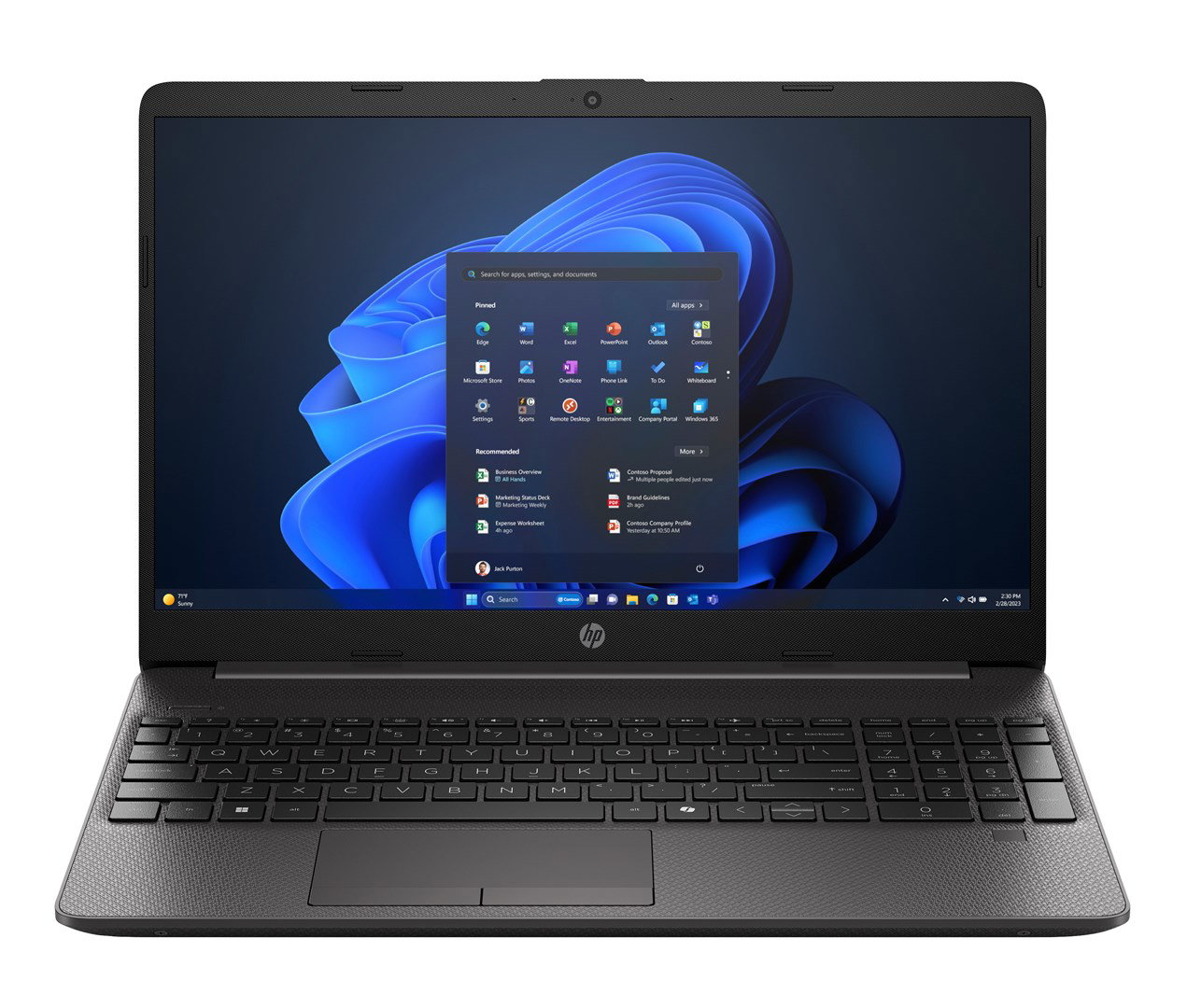 HP 250R G9 15.6-inch Notebook PC Intel Core 5 120U, 39.6 cm (15.6), Full HD, 8 GB DDR4 SDRAM, 512 GB SSD, Wi-Fi 6 (802.11ax), Windows 11 Pro, Black