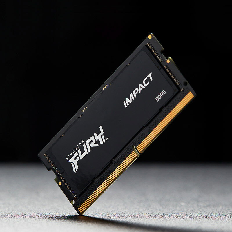 Kingston Fury Impact DDR5-6000 RAM, CL38, SO-DIMM, XMP - 16 GB, black