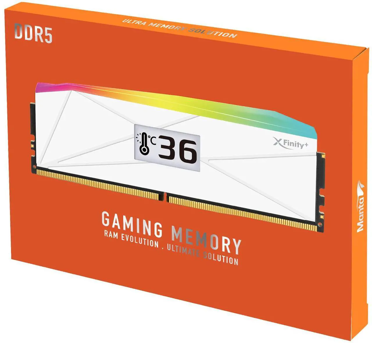V-Color Manta XFinity+ aRGB DDR5-8000 RAM, CL40, EXPO - 32 GB Dual Kit, white