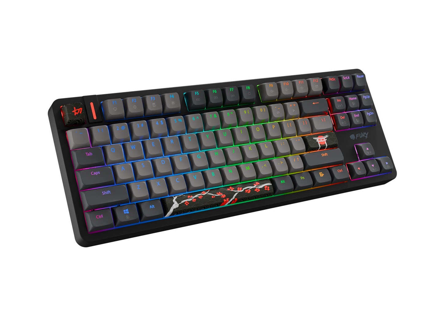 FURY Kanabo K6 magnetic gaming keyboard US with RGB backlighting black-grey
