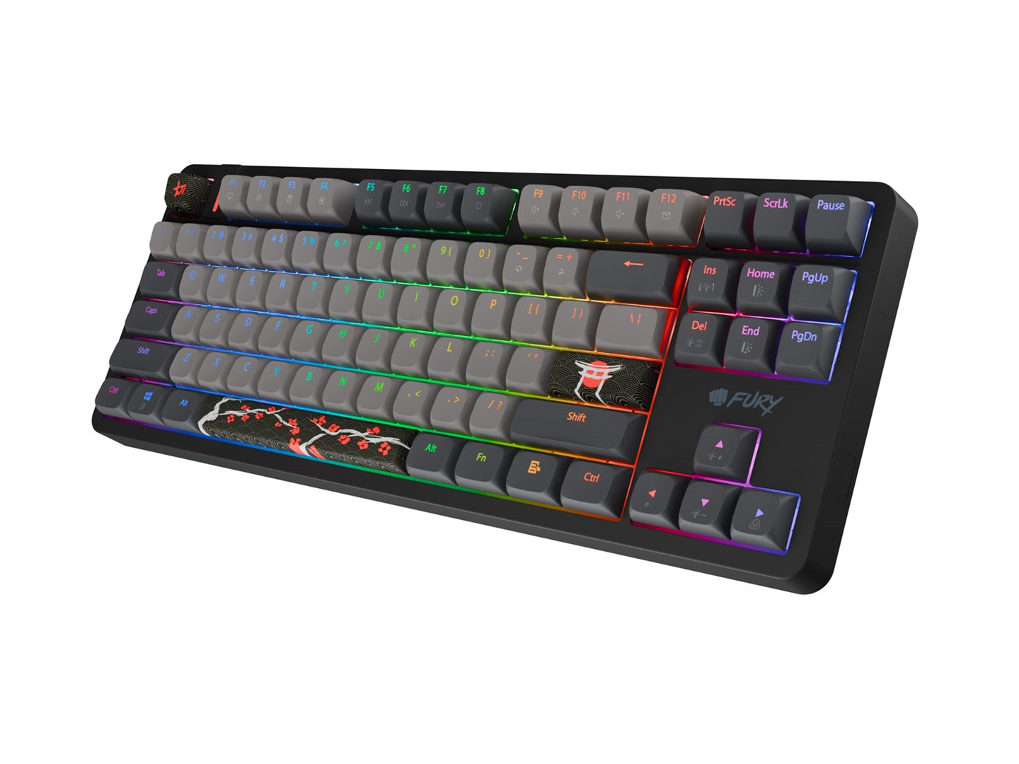 FURY Kanabo K6 magnetic gaming keyboard US with RGB backlighting black-grey