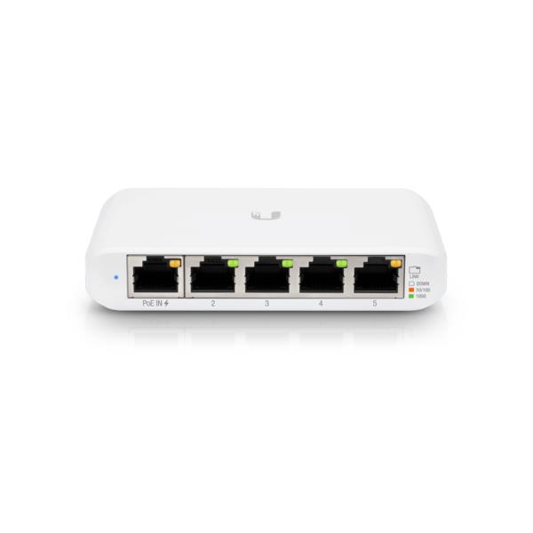 Switch UBIQUITI USW-Flex-Mini 5x10Base-T 100Base-TX 1000Base-T 1xRJ45 1 PoE ports 1 USW-FLEX-MINI