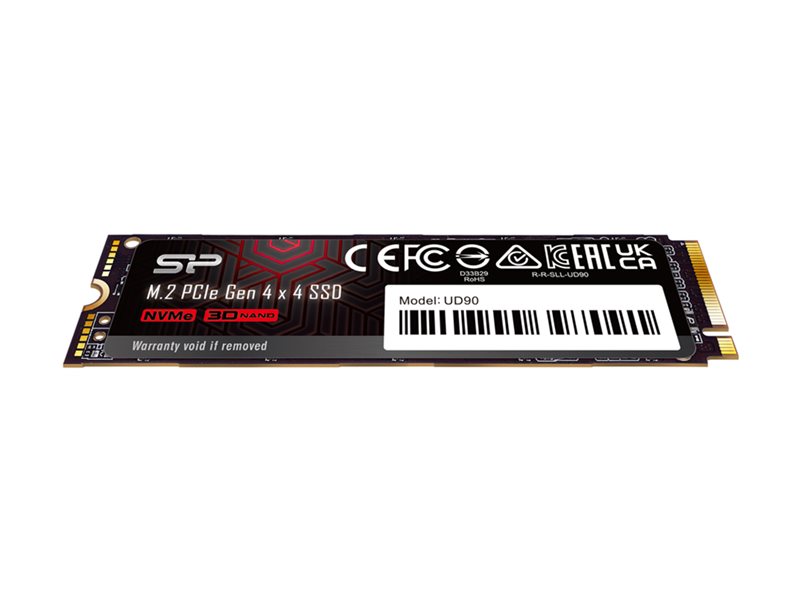 SILICON POWER M.2 2280 PCIe 1TB SSD UD90 Gen4x4 NVMe 4500/1950 MB/s