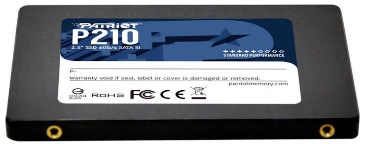 SSD PATRIOT P210 512 GB Serial ATA III Write speed 400 MB/s Read speed 500 MB/s Hanging box 2.5 P210S512G25
