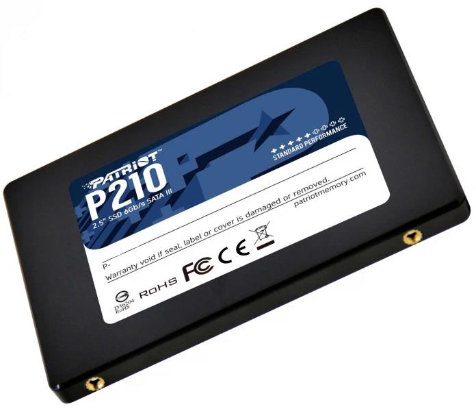 SSD PATRIOT P210 256 GB Serial ATA III Write speed 400 MB/s Read speed 500 MB/s Hanging box 2.5 P210S256G25