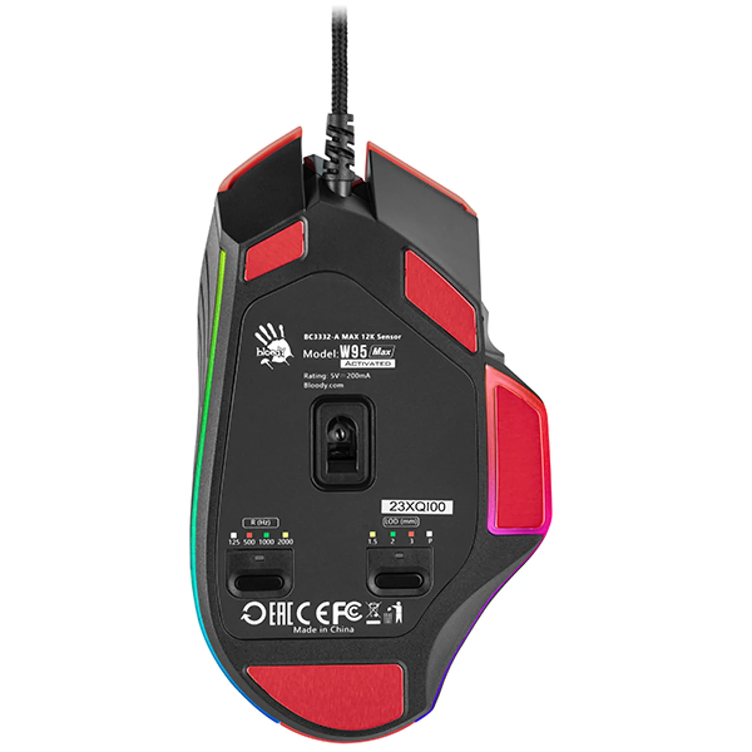 A4Tech 47257 Bloody W95MAX USB Sports, Black/ Red