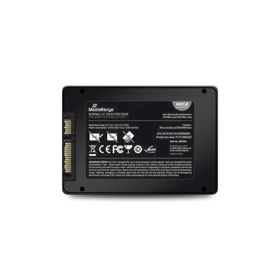 SSD MEDIARANGE 480 GB Serial ATA III NAND flash type TLC (Triple Level Cell) Write speed 480 MB/s Read speed 550 MB/s 2.5 MR1003