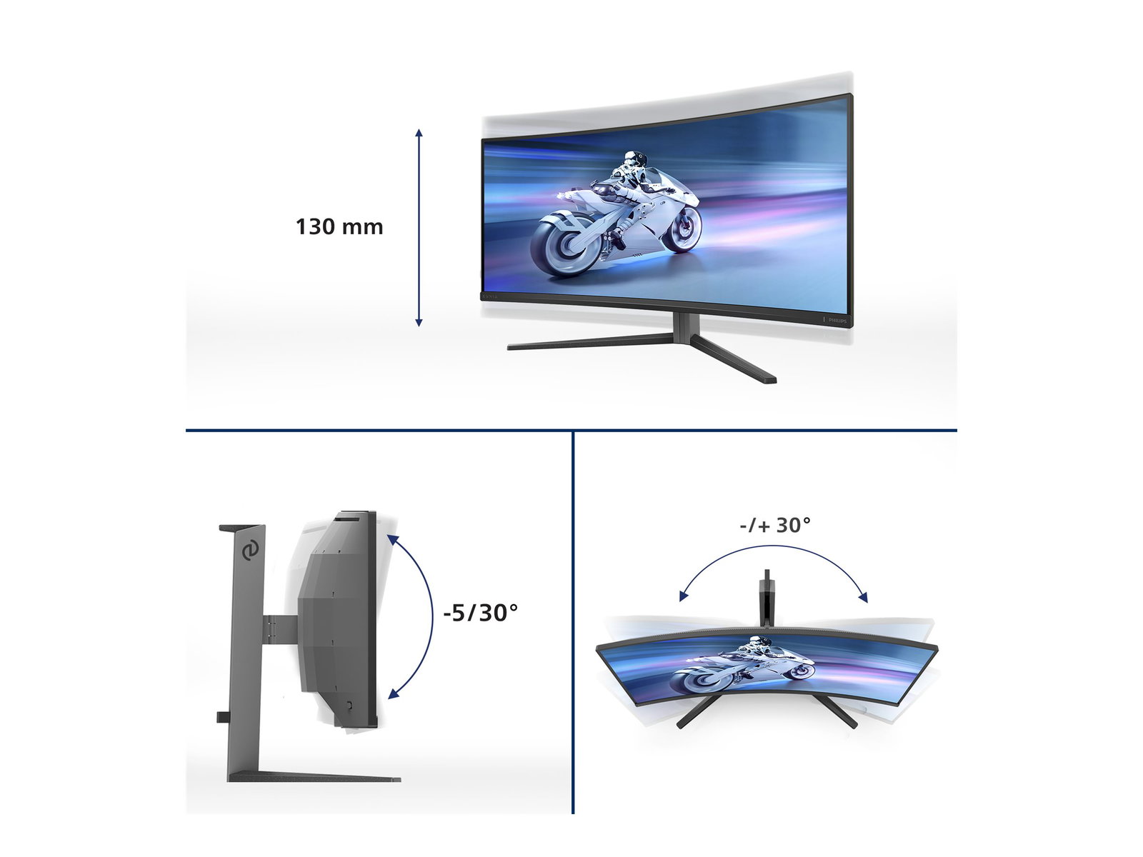 PHILIPS 34M2C6500 34inch OLED 3440x1440 HDMI Black/Grey
