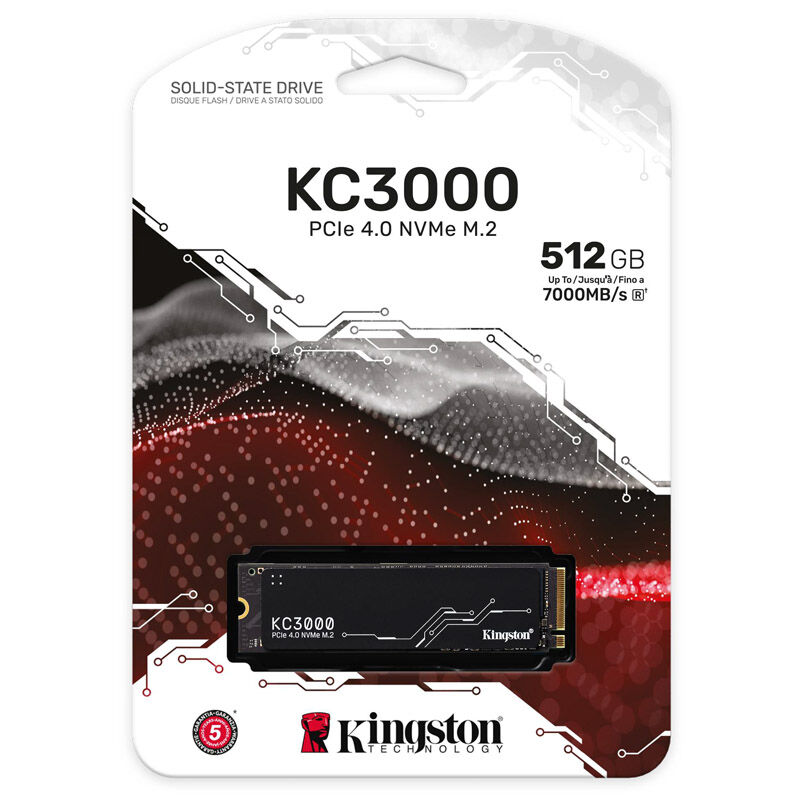 Kingston KC3000 NVMe, PCIe 4.0 M.2 Type 2280 - 512 GB