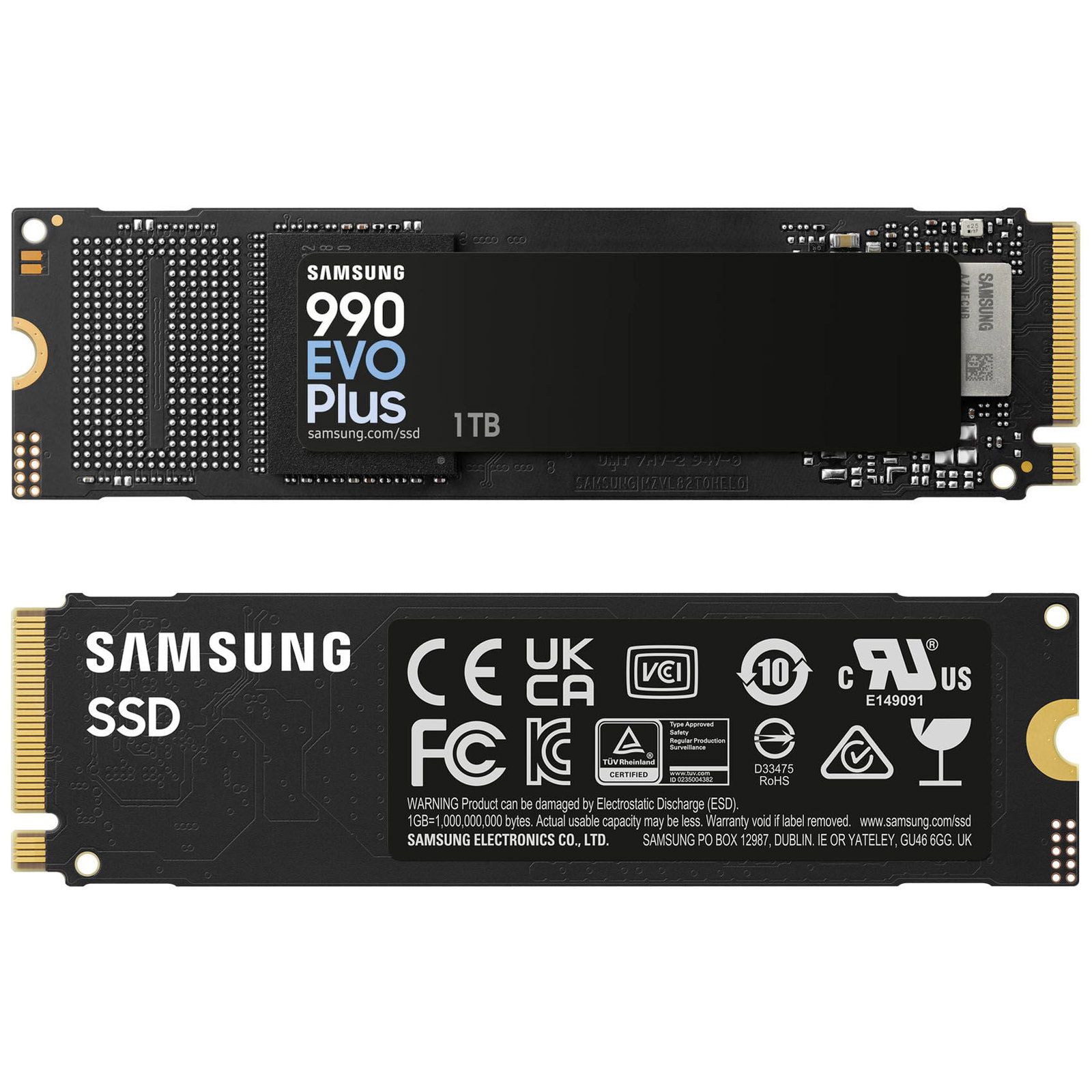Samsung 990 Evo Plus NVMe 2.0 SSD, PCIe 4.0 x4 5.0 x2, Type 2280 - 1 TB