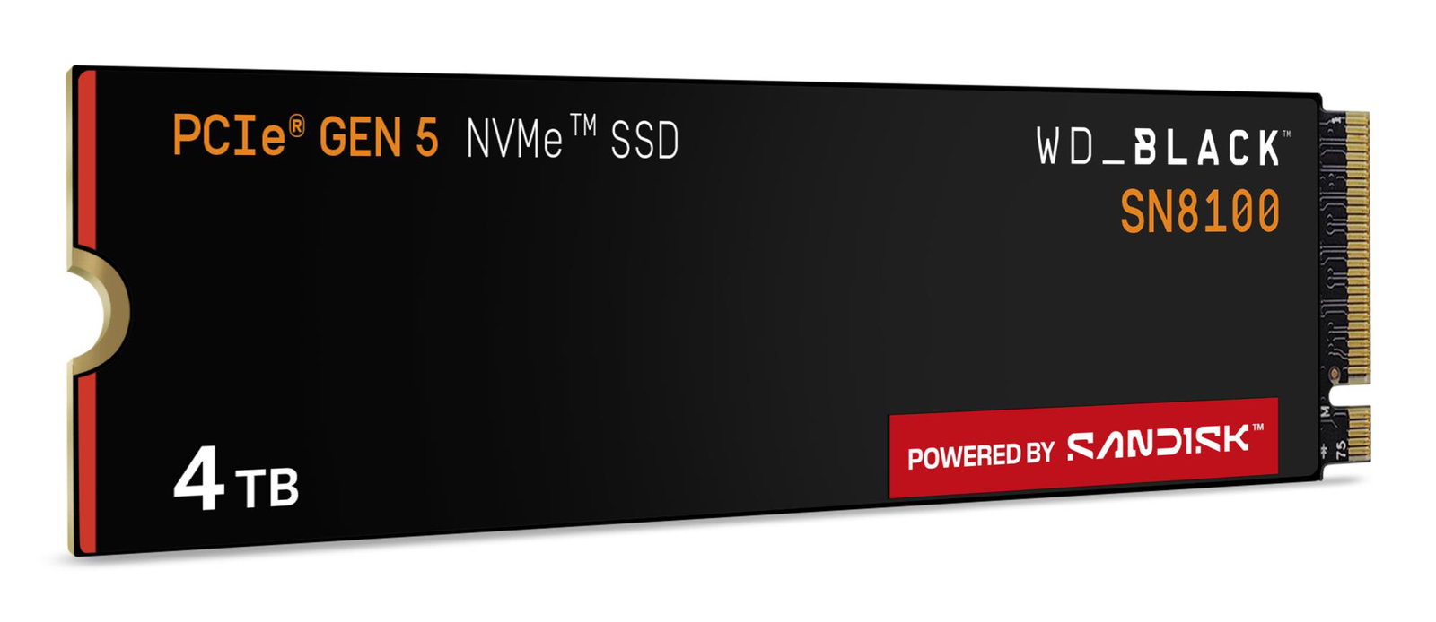 SSD SANDISK 2400xTBW rating NVMe Yes PCI Express 5.0 M.2 4000 GB SN8100 WDS400T1X0M-00CMT0