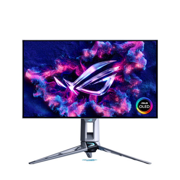 ASUS ROG Swift OLED PG27AQWP-W, Gaming-Monitor - 67.3 cm (26.5 inches), silver/transparent, QHD, USB-Hub, Dual-Mode, 540Hz Panel