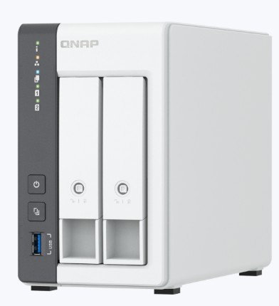 QNAP 2-bay ARM 4C 2.0GHz ; 2 x SATA 6Gb/s 3.5/2.5; 4GB RAM on-board; 1 x GbE; 1 x 2.5GbE ; 1 x USB3.2 Gen1 and 2 x USB2.0
