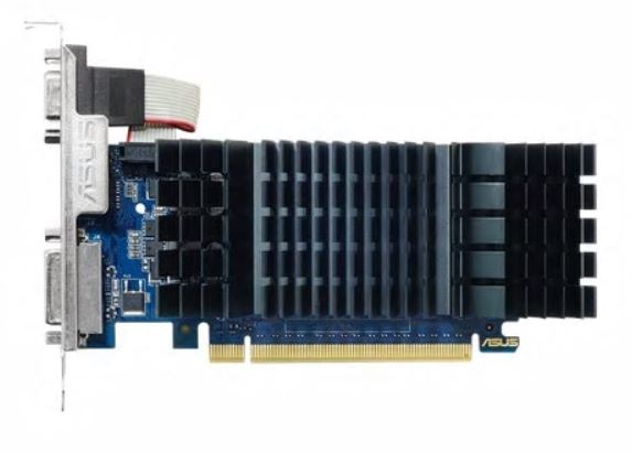 Asus GF GT730-SL-2GD5-BRK NVIDIA 2 GB GeForce GT 730 GDDR5 Cooling type Passive DVI-D ports quantity 1 HDMI ports quantity 1 PCI Express 2.0 Memory clock speed 5010 MHz Processor frequency 902 MHz