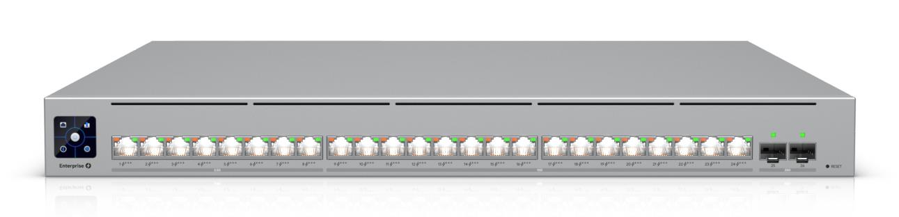 Switch UBIQUITI Enterprise Campus 24 PoE 8x2.5GbE 16x10GbE PoE+ ports 8 1050 Watts ECS-24-POE