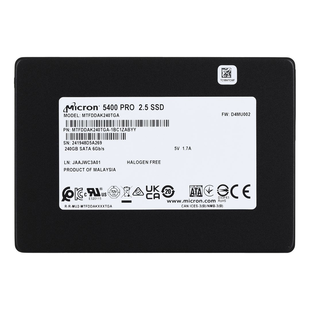 SSD Micron 5400 PRO 240GB SATA 2.5 MTFDDAK240TGA-1BC1ZABYYR (DWPD 1.5)