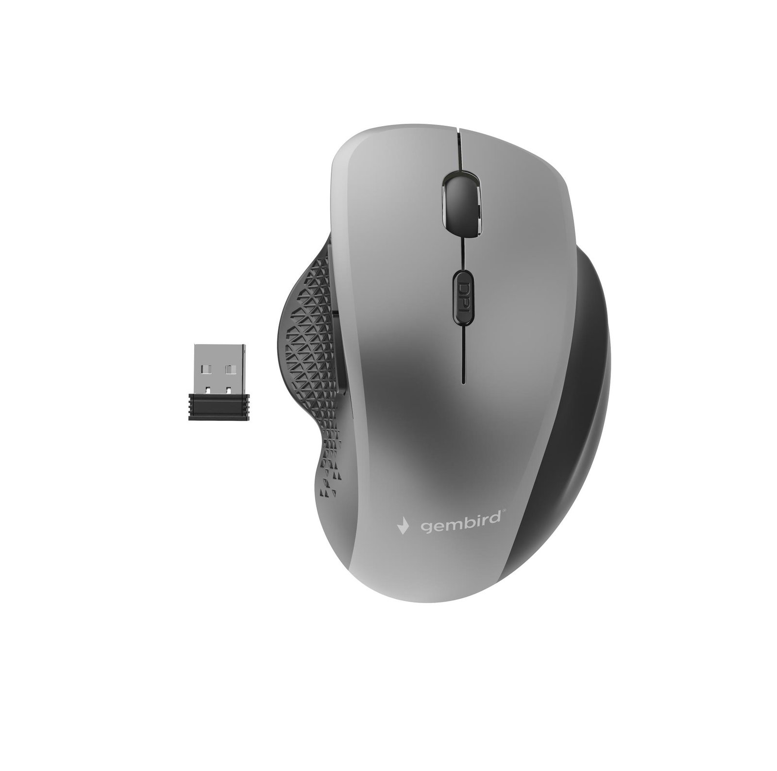 MOUSE USB OPTICAL WRL BLACK/SP. GREY MUSW-6B-02-BG GEMBIRD