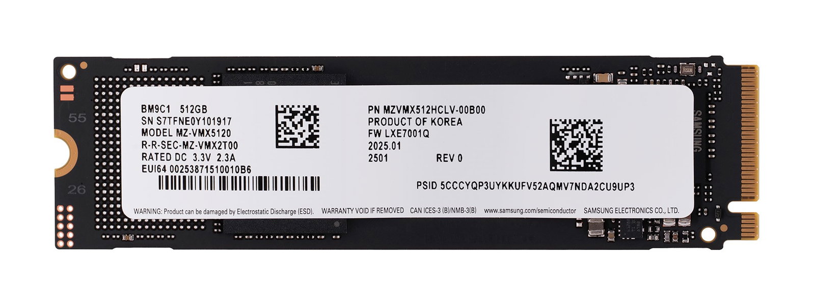 SSD Samsung BM9C1 512GB NVMe M.2 2280 MZVMX512HCLV-00B00