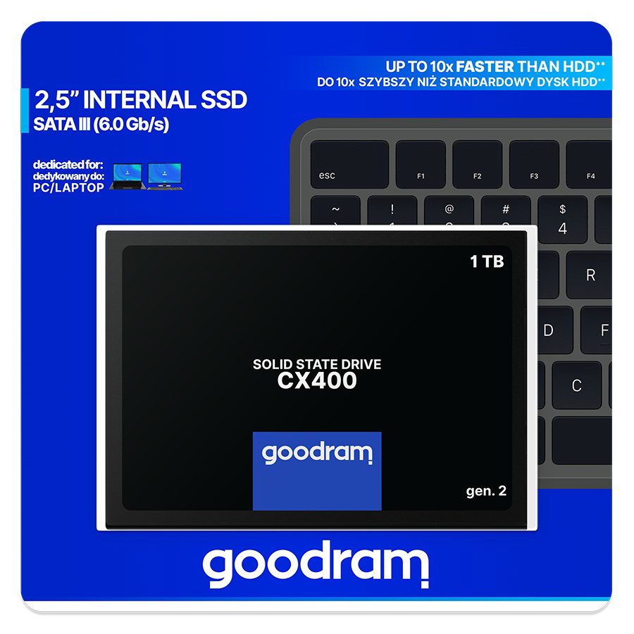 Goodram CX400 gen.2 2.5 1024 GB Serial ATA III 3D TLC NAND