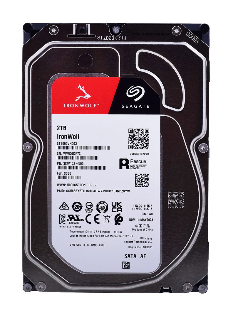 Seagate IronWolf internal hard drive 2 TB 256 MB 3.5 Serial ATA III (ST2000VN003)